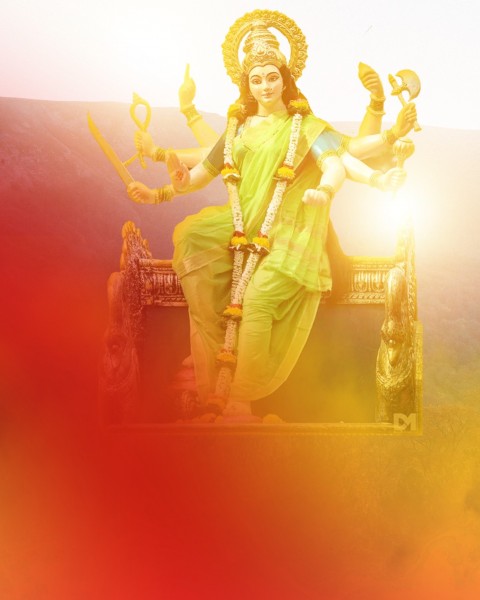 Happy Navratri Durga Puja Photo Editing Background