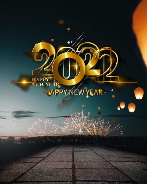 Happy New Year 2022 CB PicsArt Full HD Background