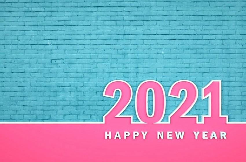 Wall Editing Happy New Year Background 2021