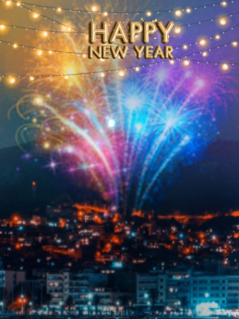 Fireworks CB Happy New Year Background 2021