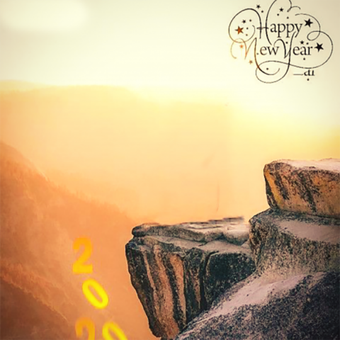 Mountain Happy New Year Editing Background 2021