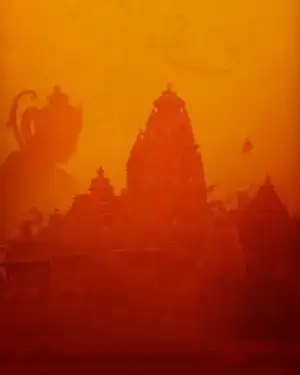 Happy Ram Navami Ram Temple Background