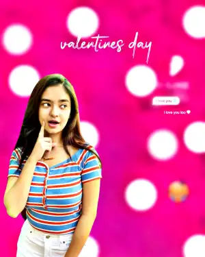 Happy Valentine Day Editing Background With Anushka Sen
