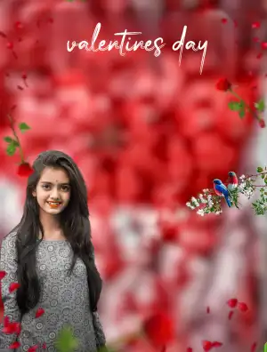 Happy Valentine Day Editing Background With Girl Images