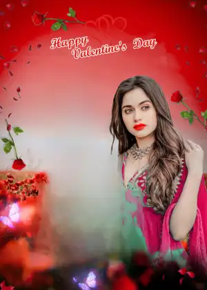 Happy Valentine Day Girl Picsart Editing Background