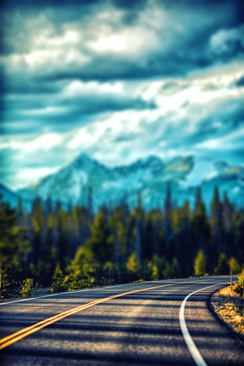 Highway Road Mountain CB Picsart Background HD