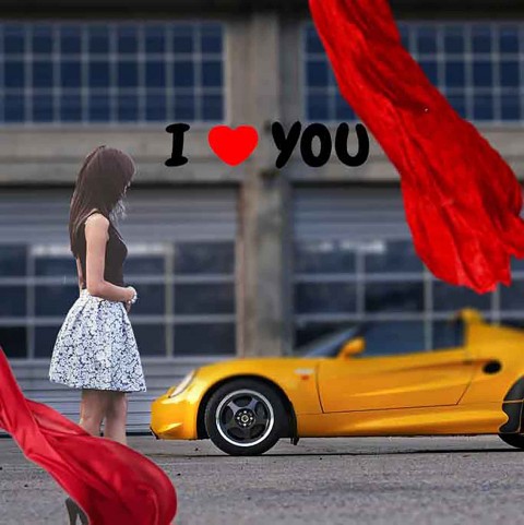 I Love You Valentine Day Photo Editing Background With Girls