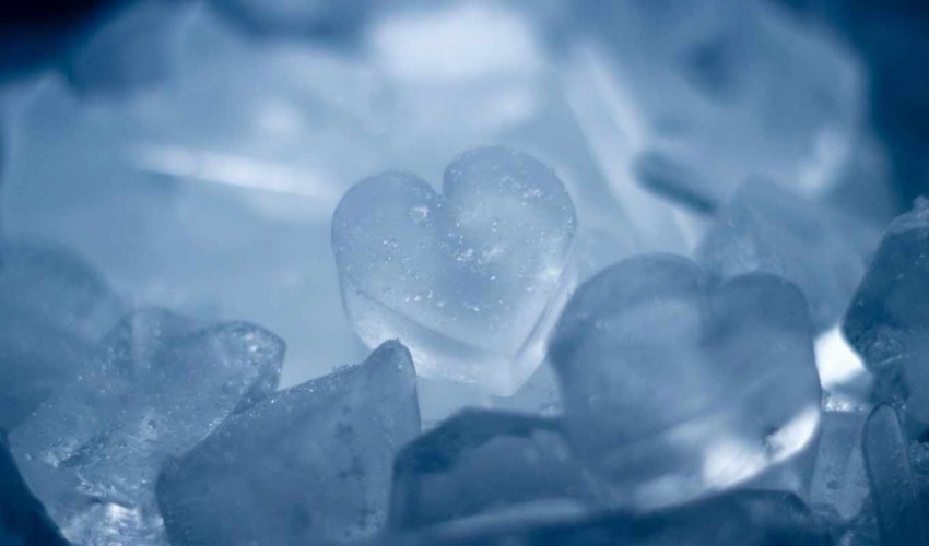 Ice Heart Cubes Background Full HD Images Free
