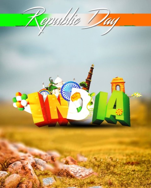 Indian 26 January Republic Day Editing Background Free