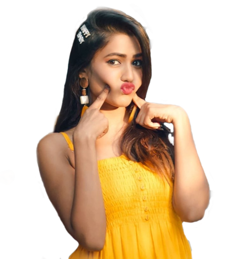 Indian Model Girl Png in Yellow Dress