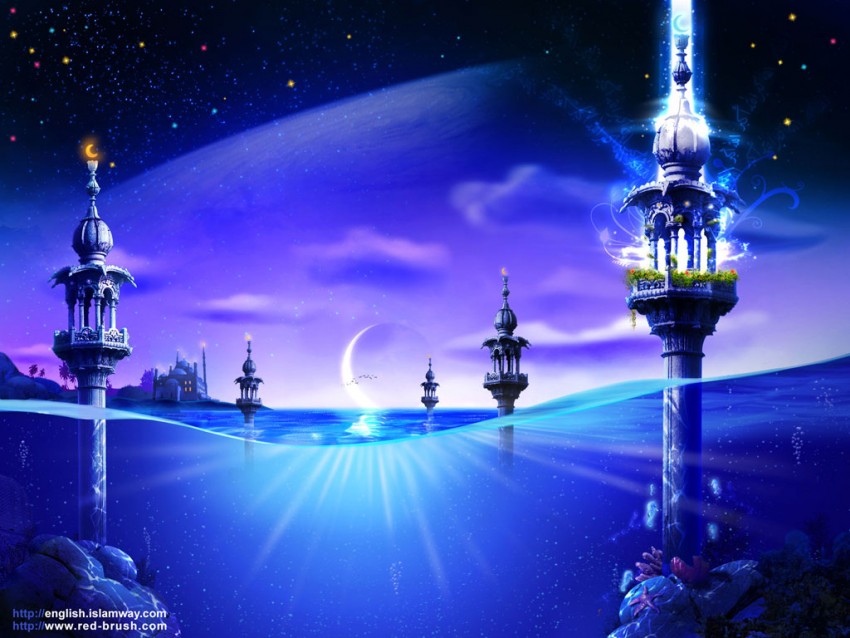 Islamic PowerPoint Masjid Moon PPT Background