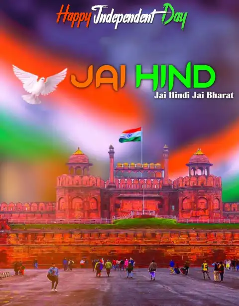 Jai Hind Red Fort 15 August Editing Background HD Photo
