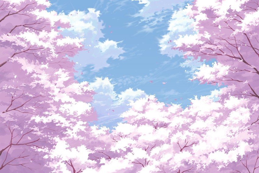 Japan Anime Tree Background HD Images Photos Download