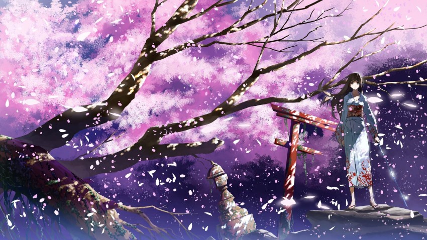 Thumbail Of Japan Anime Tree Background