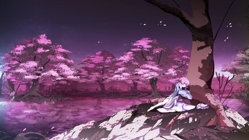 Japan Anime Tree Wallppaer Background HD Download