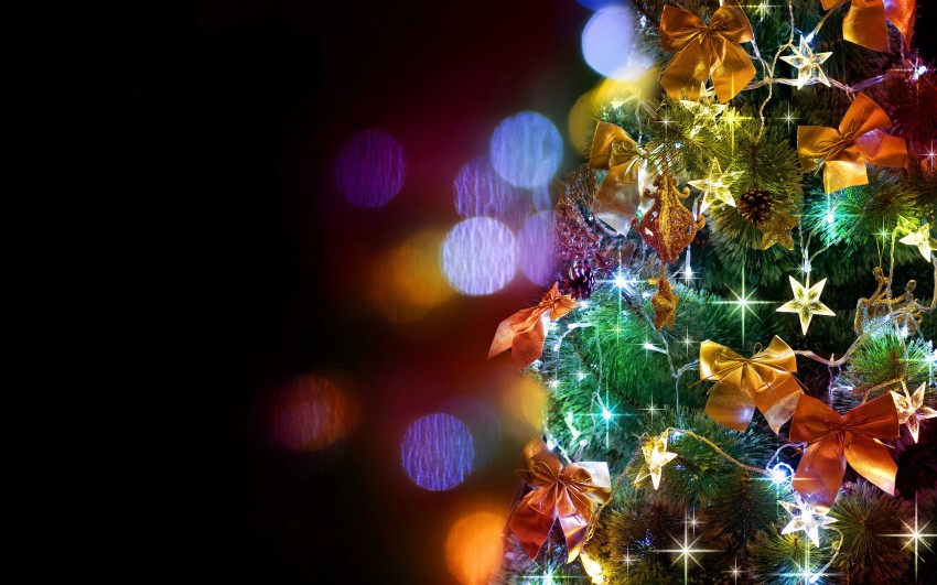 Light Bulb Christmas Tree Background HD Download