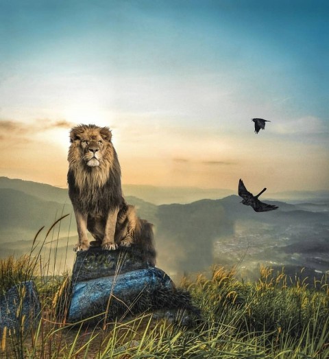Lion PicsArt Photo Editing Background Free