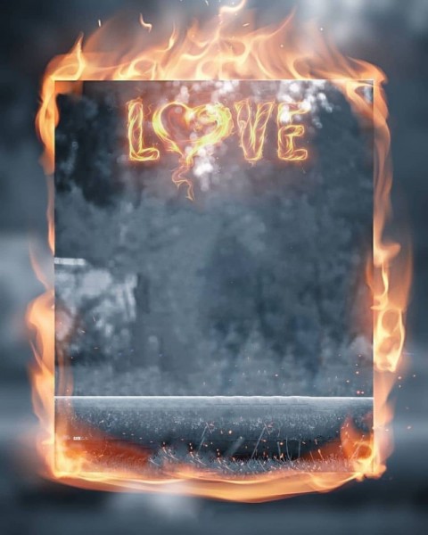 Love Fire PicsArt Editing Background HD Download