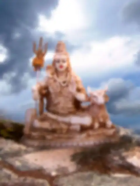 Mahadev Sitting Statue With Sky Editing Background Download HD