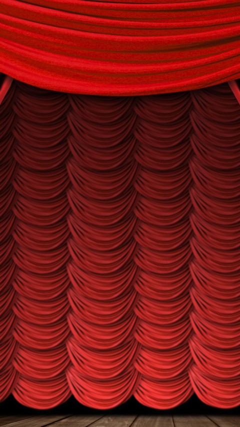 Mobile Red Curtain HD Background Wallpaper