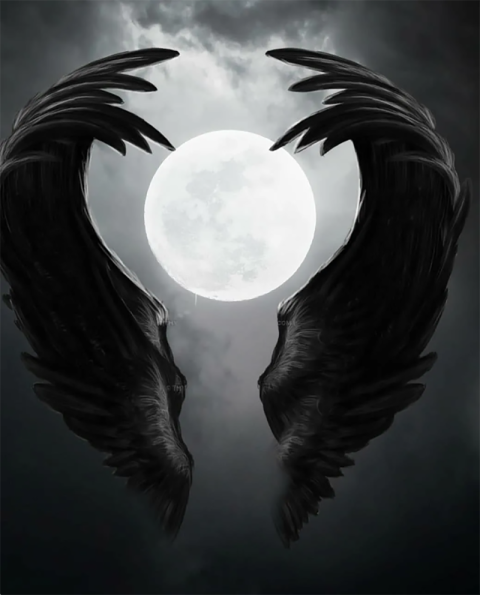 Moon Black Wings CB Editing Background Full HD Download
