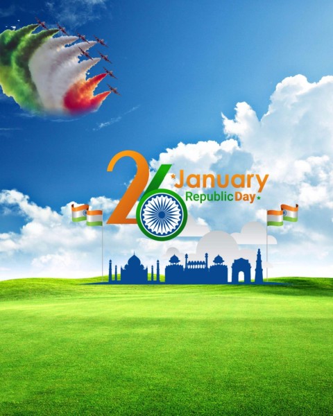 Nature Sky Grass 26 January Republic Day Editing Background
