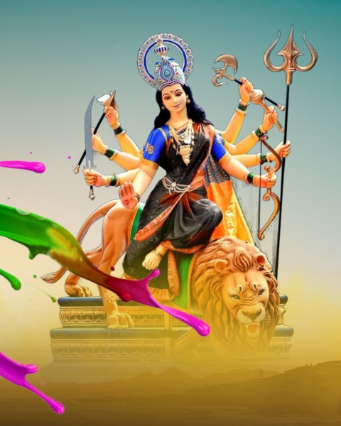 Navratri Maa Durga CB PicsArt Editing Background Full HD