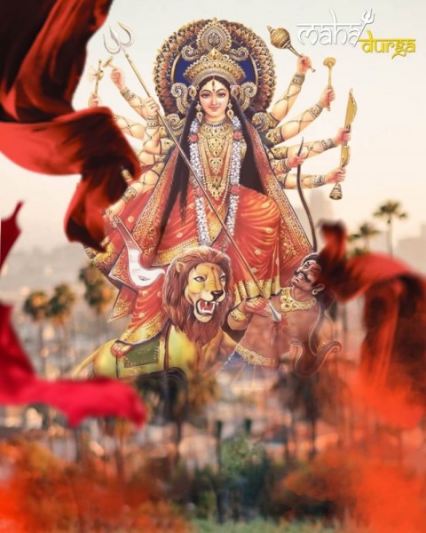 Navratri Maa Durga CB PicsArt Editing Background High Resolution