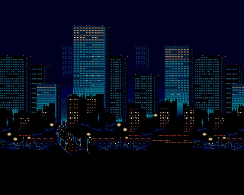 Night City PowerPoint High Resolution  Background