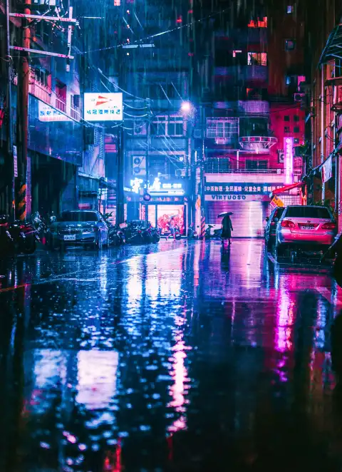 Night City Street Picsart Editing Background HD Download | CBEditz