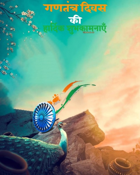 Peacock 26 January Republic Day Editing Background