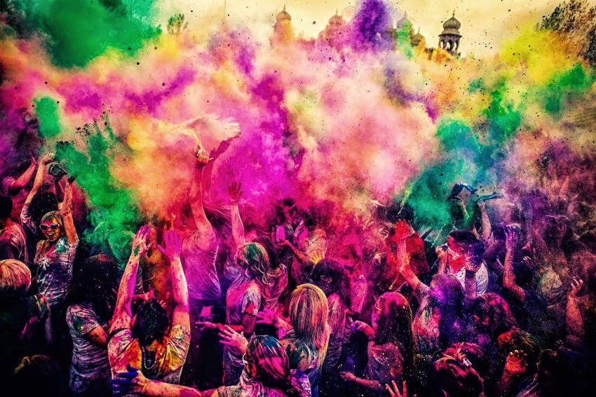 People CB Holi Photo Editing Background Full HD Download