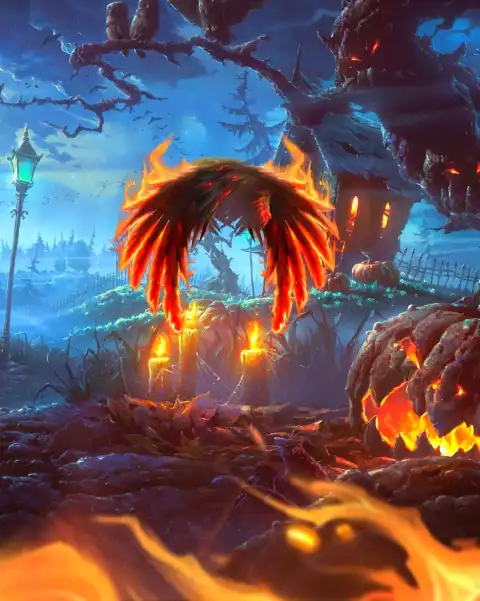 Picsart Fire Devil Wings Background Full HD Download