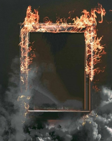 Picsart Fire Frame Photo Editing Background