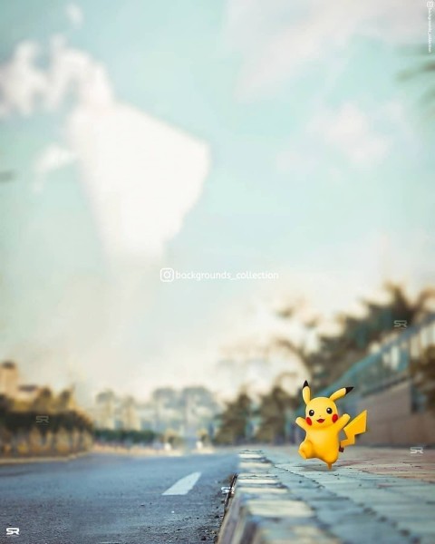 Pikachu Raod PicsArt CB Editing Background HD