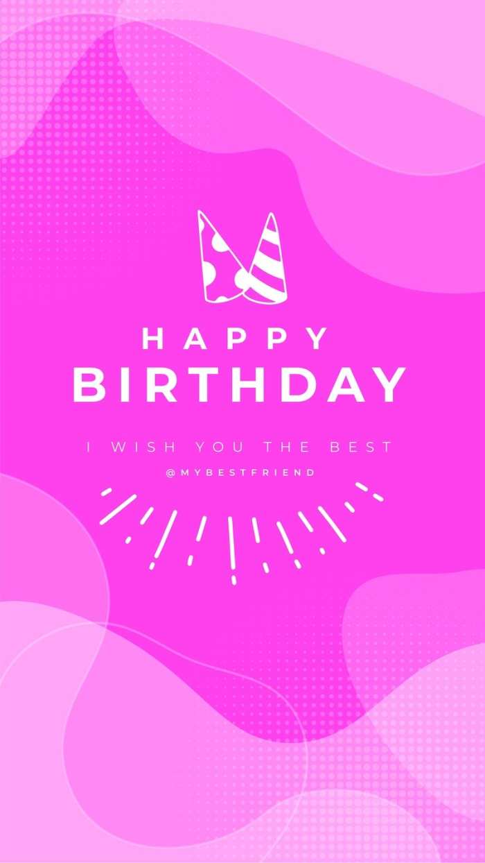 Pink Instagram Happy Birthday Story Post Background