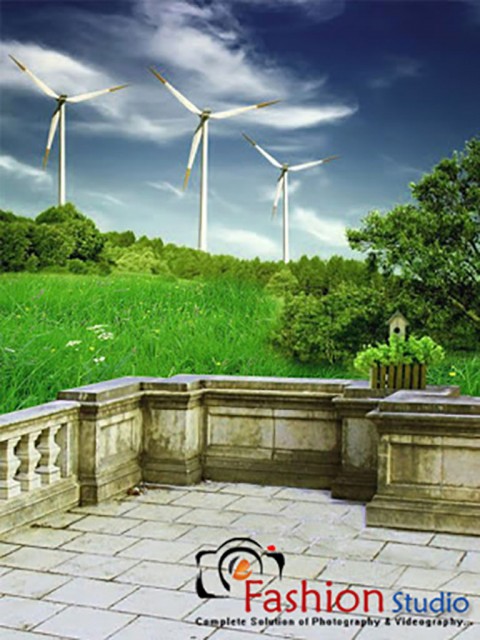 PSD Green Studio Background HD Download