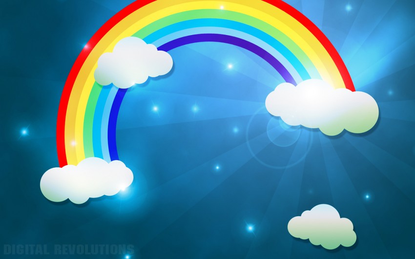 Rainbow Cloud Sky Background Full HD Download (
