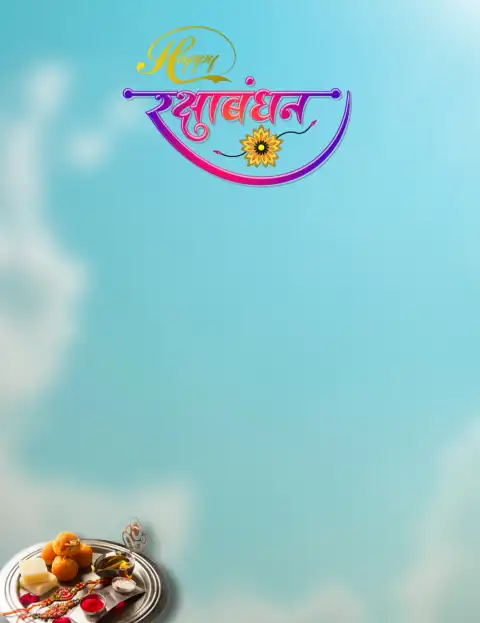 Raksha Bandhan With Rakhi Plate Photo Editing Background HD