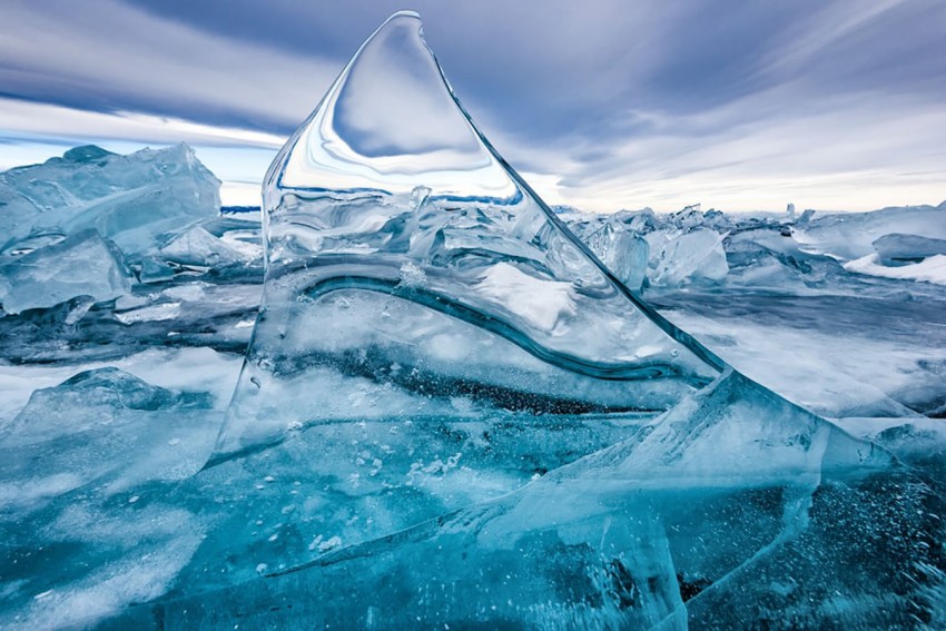 Real Ice With Sky Background Full HD Images Download