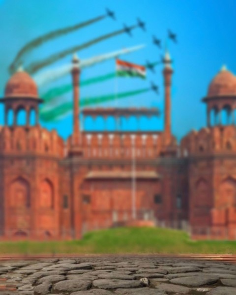 Red Fort 26 January Republic Day Editing Background