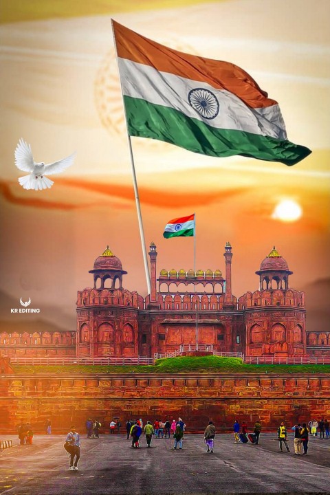 Red Fort Republic Day CB Editing Background HD