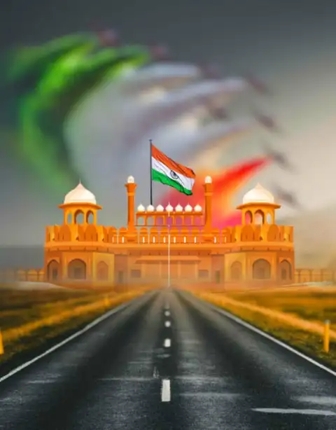 Red Fort Road 15 August Editing Background HD Download