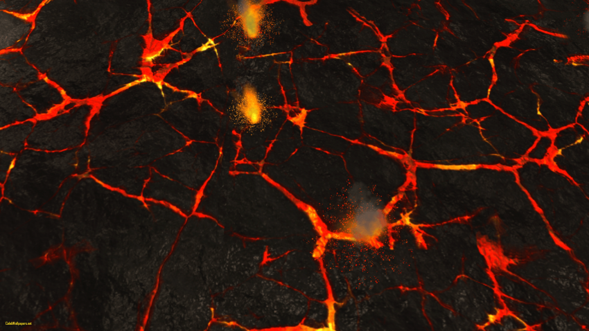 Red Lava Texture Background Wallpaper
