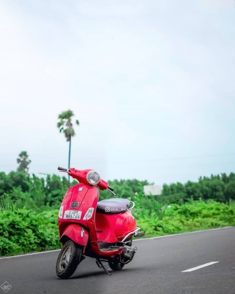Red Scooty PicsArt Editing HD Background