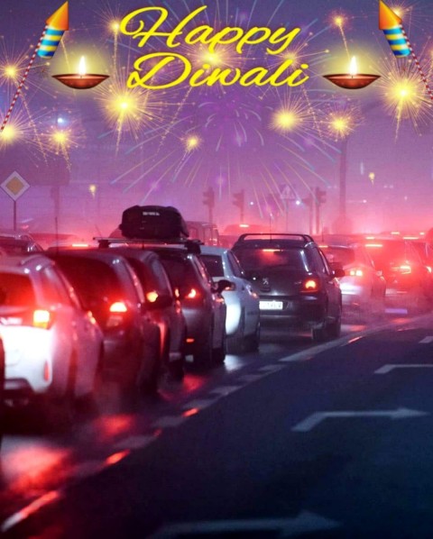 Road Happy Diwali CB PicsArt Photo Editing Background