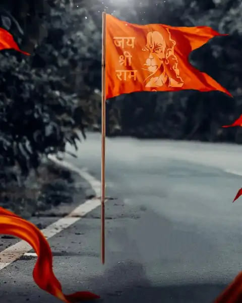 Shree Ram Flag Picsart Background Full HD Download