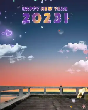 Sky Picsart Happy New Year 2023 Background