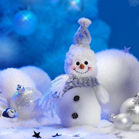 Snowman Merry Christmas HD Background Wallpaper