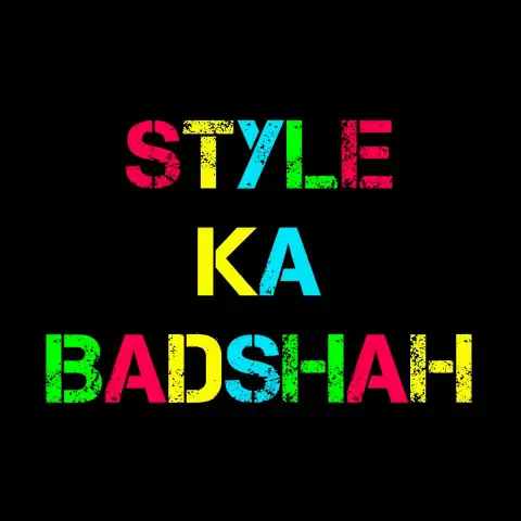 Style Ka Badshah English Hindi Text PNG Images Download